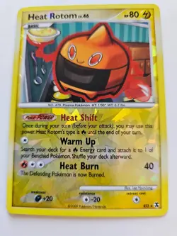 Pokemon Heat Rotom Reverse Holo Platinum Rising Rivals RT3 LP - Image 1
