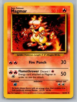 Magmar Base Set #036/102 Uncommon Pokemon Card - Image 1