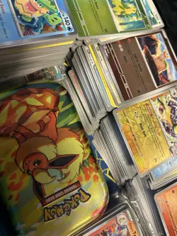 Pokemon Card Lot 1000+ w Holos Suicune Typhlosion Articuno + Tin - Image 2