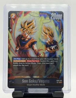 Son Goku Vegeta FB09-082 SR Dual Evolution Fusion World Dragon Ball Super Card - Image 1