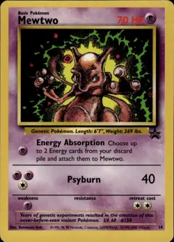 Mewtwo 14 Promo WoTC Promo 14/53 Psychic Pokemon Card - Image 1