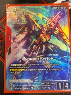 Gundam Card Game Phantom Aria Gundam Kyrios GD04-034 LR+ Alternate Alt Art NM - Image 1