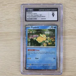 CGC 9 HEAD DOUBLE SWIRL 🌀💫 Psyduck MEP 007 Mega Cosmos Holo Promo Pokemon Card - Image 4
