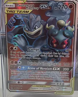 Pokemon TCG Unbroken Bonds Marshadow Machamp GX Card 198/214 - Image 1