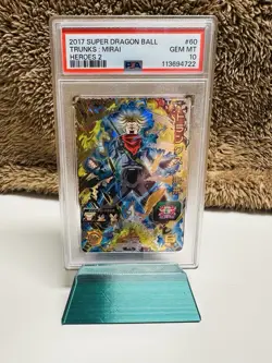 Trunks: Mirai SH2-60 2017 Super Dragon Ball Heroes Card PSA 10 - Image 1