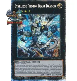 Yugioh! 1x Starliege Photon Blast Dragon MP25-EN034 Starlight Rare 1st Ed NM - Image 1