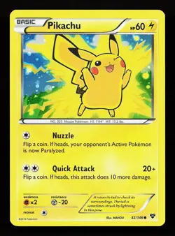 Pikachu 42/146 Common XY Pokemon Card - Image 1