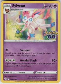 Pokemon Sylveon Holo Rare Pokemon GO 035/078 NM - Image 1