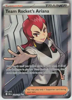Pokemon Team Rocket's Ariana Ultra Rare SV10: Destined Rivals 224/182 NM - Image 1