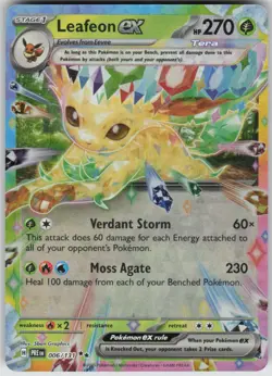 Pokemon Leafeon ex - Double Rare SV: Prismatic Evolutions 006/131 NM - Image 1