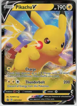Pokemon Pikachu V - Promo SWSH: Sword & Shield Promo Cards SWSH061 NM - Image 1