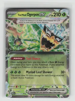 Pokemon Teal Mask Ogerpon ex - Double Rare SV: Prismatic Evolutions 012/131 NM - Image 1