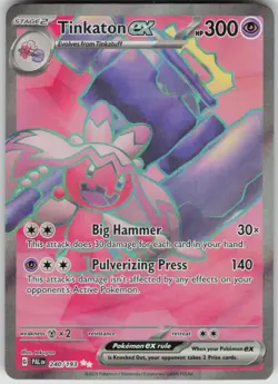 Pokemon Tinkaton ex - Ultra Rare SV02: Paldea Evolved 240/193 NM - Image 1