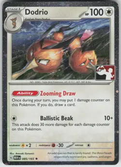 Pokemon Dodrio Rare Prize Pack Series Cards 085/165 NM - Image 1