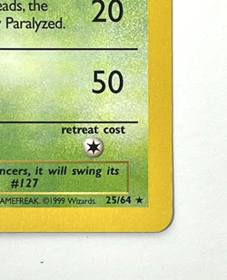 Pinsir 1999 Pokemon Non-Holo Rare Jungle Unlimited 25/64 LP - Image 5