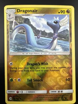 Dragonair 95/149 Pokemon Sun & Moon Base Reverse Holo Uncommon LP - Image 3