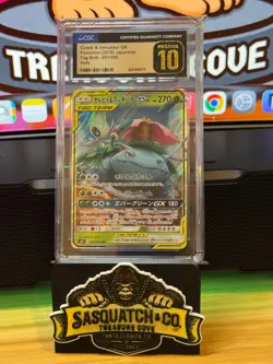 Pokemon TCG CGC Pristine 10 Celebi & Venusaur GX 001/095 Tag Bolt - Image 1