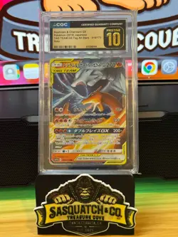 Pokemon TCG CGC Pristine 10 Reshiram & Charizard GX 016/173 Tag Team GX - Image 1