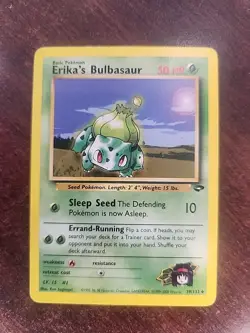 Erika's Bulbasaur Gym Pokemon Card WOTC NM - Image 1