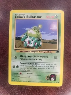 Erika's Bulbasaur Gym Pokemon Card WOTC NM - Image 2
