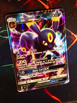 LP Pokemon UMBREON GX Card SM SUN AND MOON Set 80/149 Ultra Rare Holo - Image 1