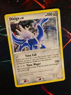 LP Pokemon DIALGA Card (Diamond Pearl) BLACK STAR PROMO Set DP49 Holo Foil DP#1 - Image 1