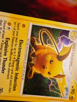 LP Pokemon RAICHU Card (Diamond Pearl) BLACK STAR PROMO Set DP21 Holo Foil - Image 2