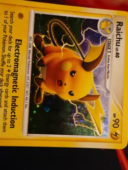 LP Pokemon RAICHU Card (Diamond Pearl) BLACK STAR PROMO Set DP21 Holo Foil - Image 4