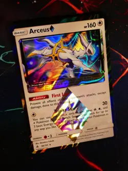 NM Pokemon (Prism Star)ARCEUS Card FORBIDDEN LIGHT Set 96/131 Sun Moon Holo Rare - Image 1