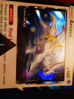 NM Pokemon (Prism Star)ARCEUS Card FORBIDDEN LIGHT Set 96/131 Sun Moon Holo Rare - Image 3