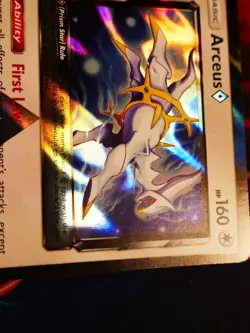 NM Pokemon (Prism Star)ARCEUS Card FORBIDDEN LIGHT Set 96/131 Sun Moon Holo Rare - Image 4