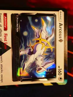 NM Pokemon (Prism Star)ARCEUS Card FORBIDDEN LIGHT Set 96/131 Sun Moon Holo Rare - Image 5