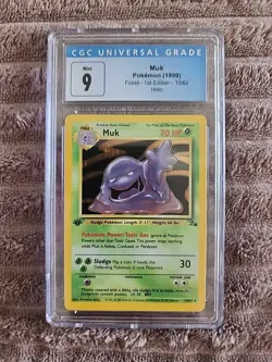 Muk Pokemon 1999 Fossil 1st Edition 13/62 Holo CGC 9 MINT RARE POSSIBLE PSA 10 - Image 1
