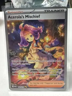 Pokemon TCG Acerola's Mischief 183/132 Special Illustration Rare Holo Me01 2025 - Image 1
