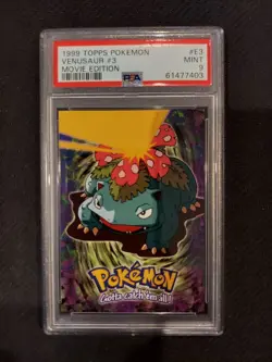 PSA 9 Venusaur Topps Pokemon Movie Edition - Image 1