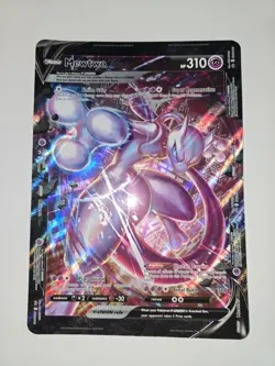 Pokemon Mewtwo V-Union SWSH162 Jumbo Promo Holo Card 310 HP Oversized - Image 1