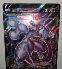 Pokemon Mewtwo V-Union SWSH162 Jumbo Promo Holo Card 310 HP Oversized - Image 2