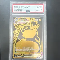 Pokemon TCG Pikachu VMAX TG29/TG30 Lost Origin Ultra Rare Holo PSA 10 - Image 1