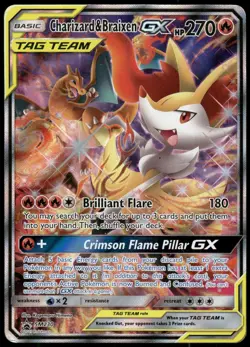 Pokemon Charizard & Braixen GX Promo SM Promos SM230 LP Holo - Image 1