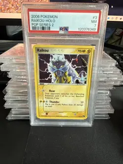 PSA 7 Raikou Holo Pop Series 2 2006 Pokemon Card #3 - Image 1