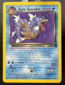 Dark Gyarados 25/82 - Rare - Pokemon Team Rocket Unlimited (Creased) - Image 1