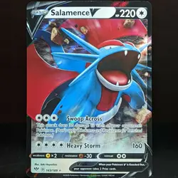 Salamence V 143/189 NM Ultra Rare Darkness Ablaze Holo Foil SWSH Pokemon Card - Image 1