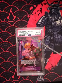 2025 ONE PIECE OP12-LEGACY OF THE MASTER TREASURE TR RARE VINSMOKE SANJI PSA 10 - Image 1