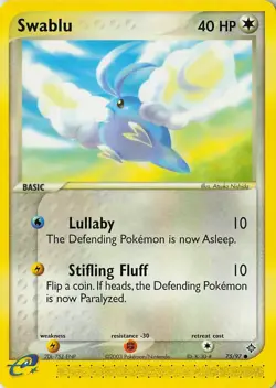 Pokemon TCG Swablu 75 Dragon Regular Common Card Vintage 2003 - Image 3