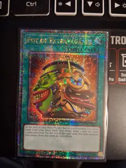 Yugioh Pot of Extravagance RA01-EN059 Quarter Century Secret Rare 1st Ed NM - Image 1