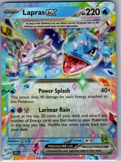 Lapras ex 032/142 SV07: Stellar Crown - Pokemon Card - NM - Image 1