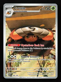 Crustle 186/182 Illustration Rare Destined Rivals Pokemon Card - Image 1