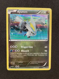 Pokemon TCG Kyurem 21/20 Dragon Vault Holo Rare Card LP Condition - Image 1