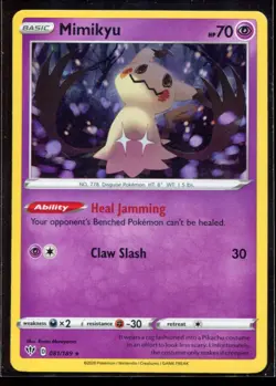 Mimikyu 081/189 NM Cosmos Holo Pokemon Card - Image 1