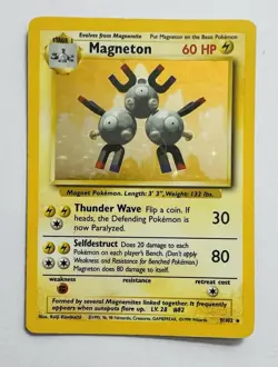 Pokemon TCG Magneton Base Set Holo Unlimited Rare Card 9/102 - Image 1
